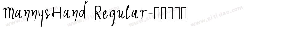 MannysHand Regular字体转换